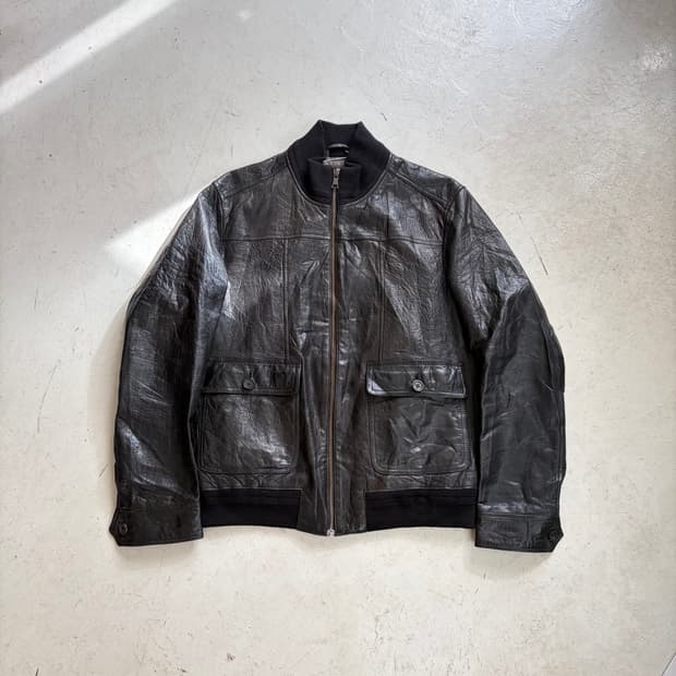 바나나 리퍼블릭 빈티지 양가죽 자켓 L