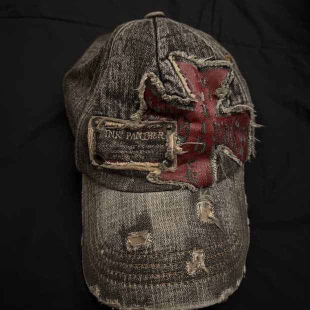 핑크팬서 y2k 데님 그런지 볼캡