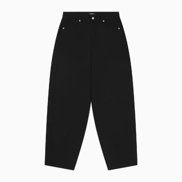 오헤시오 WIDE CURVED PANTS, BLACK