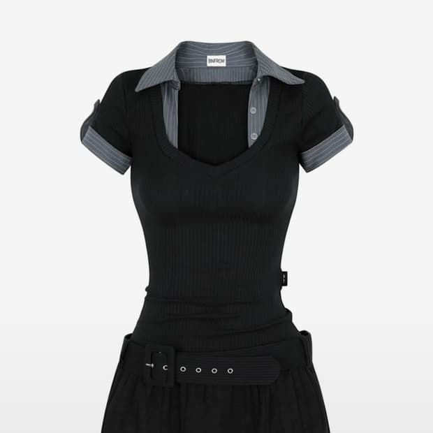 비엔프롬 STUDY WASIT BELT DRESS [BLACK]