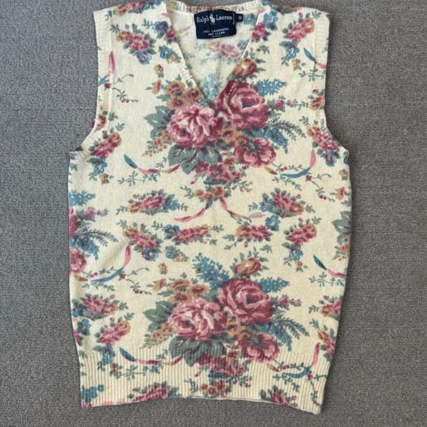 랄프로렌 플로랄 니트 베스트