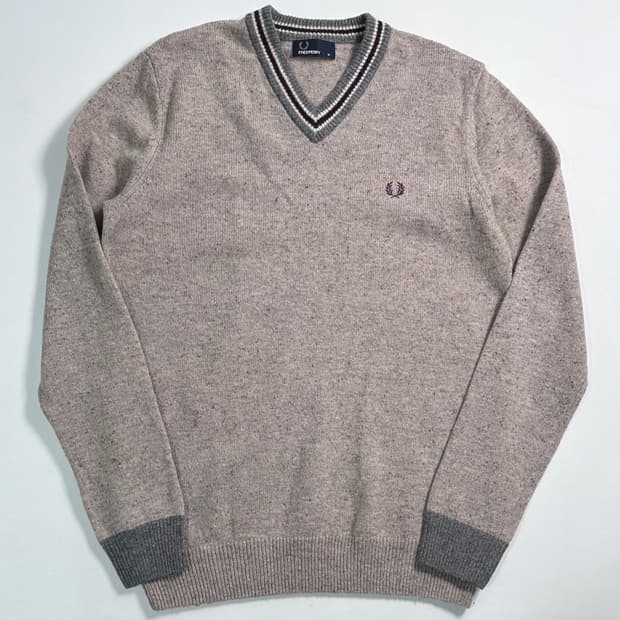 프레드페리 베이지 니트