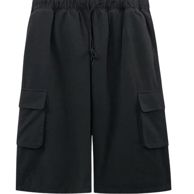 (2) 폴리테루 휴먼인덱스 인덱스 1/2 카고 팬츠 블랙