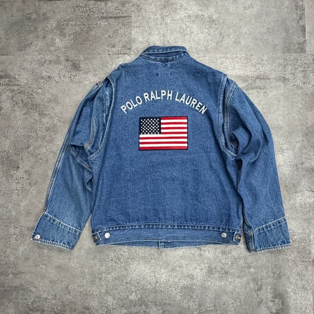 00s 폴로 랄프로렌 성조기 데님 자켓