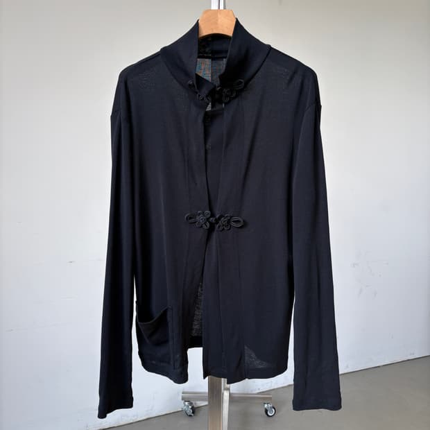 Yohji yamamoto high neck button top