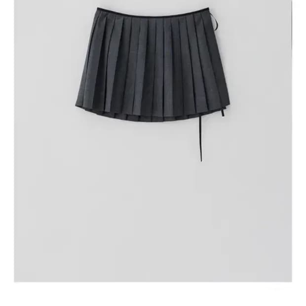 타낫 플리츠 레이어드 pleated layered wrap skirt