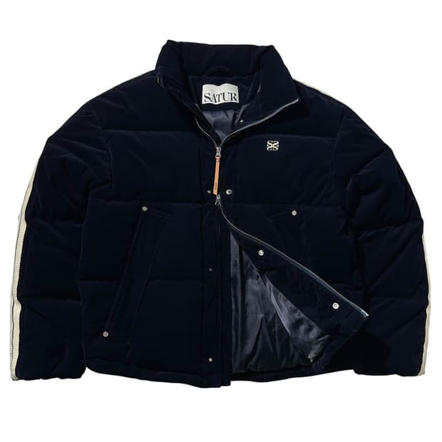 24fw 세터 로턴 코듀로이 덕다운 패딩 네이비