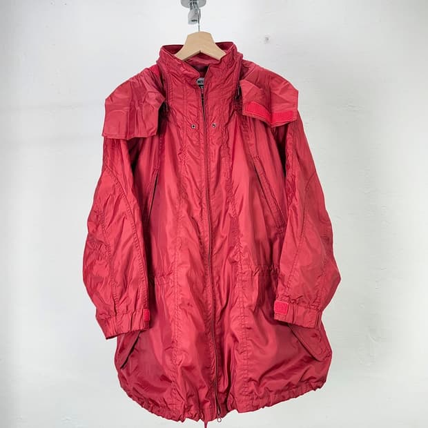 이세이미야케 15aw FETE 레드 파라슈트 롱 자켓