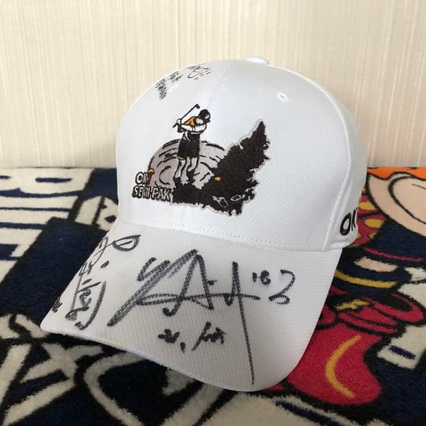 OK저축은행 박세리 INVITATIONAL 박세리,프로골퍼3인 싸인모자