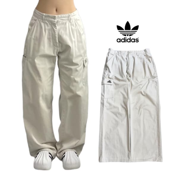 아디다스 00s 삼선 카고 올드스쿨 와이드 코튼 팬츠