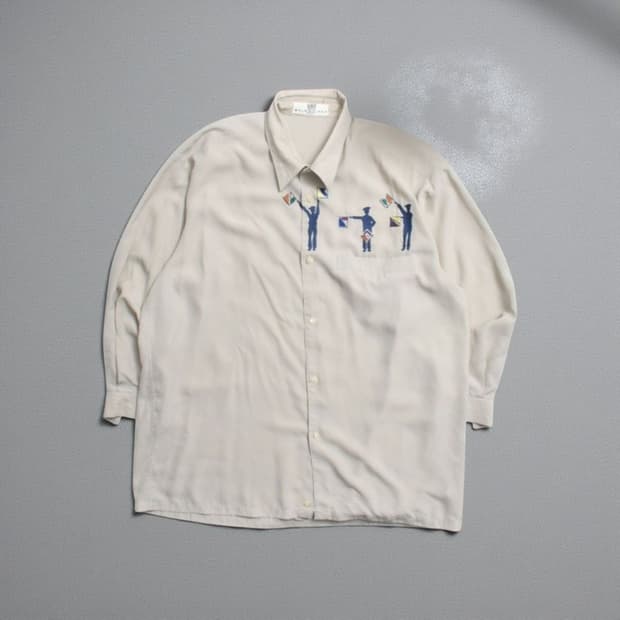 90S 발렌시아가 레이온 셔츠 N0997