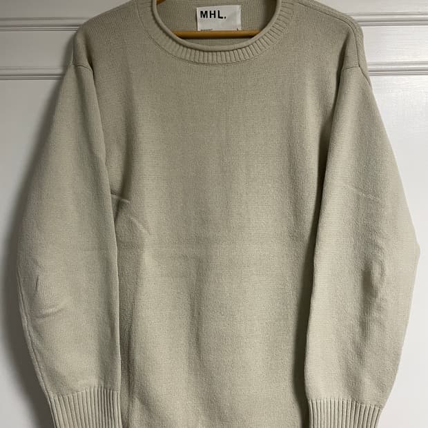 MHL. Cotton Crew Neck Sweater Natural L