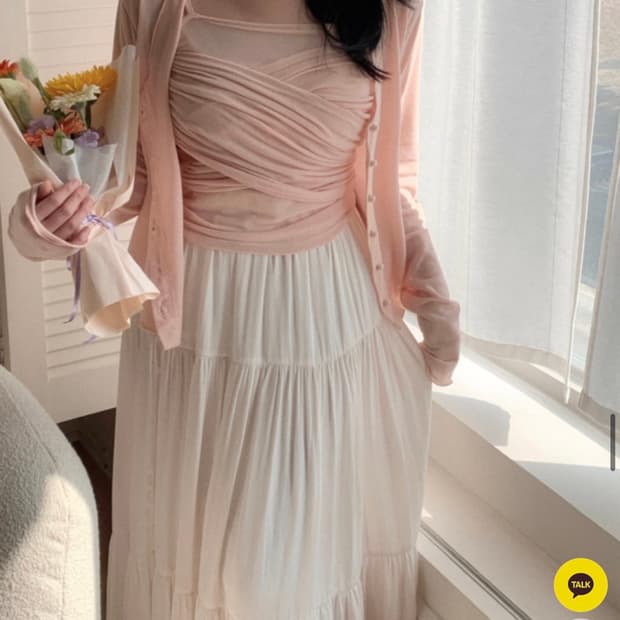 플랫퍼 치크 셔링 나시 가디건 세트 여리핏 여름가디건