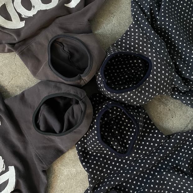 00s goodenough sashiko navy hoodie