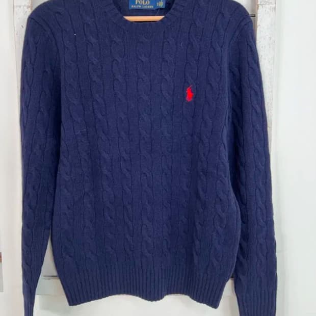 [폴로랄프로렌] 정가22만원, 폴로 남녀공용 울 캐시미어 케이블 니트