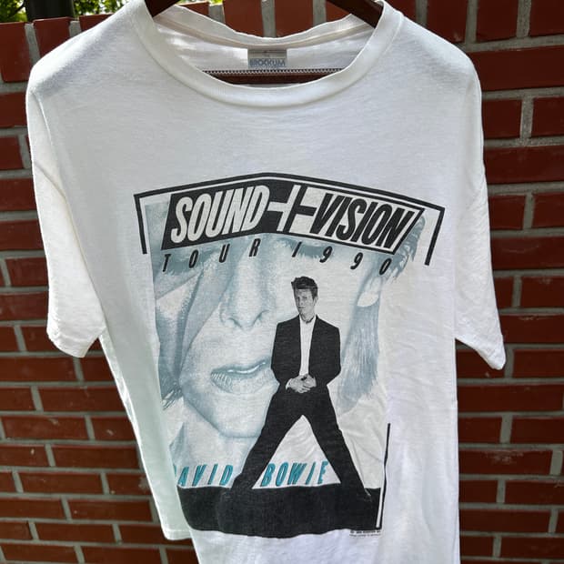 90s og 데이비드 보위 사운드비젼 밴드 티셔츠