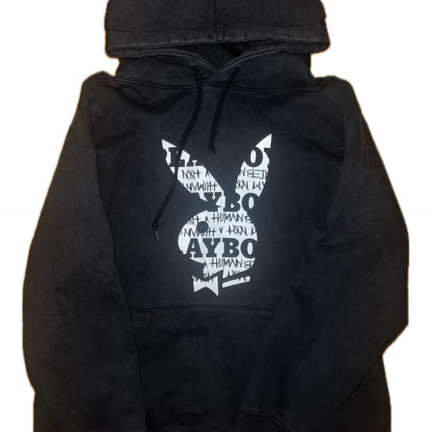 플레이보이 X 아임낫어휴먼비잉 믹스 로고 후드 XL