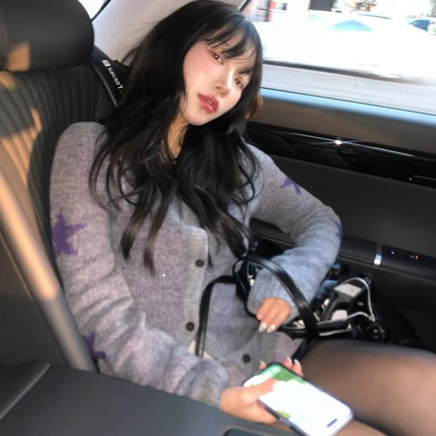 마지셔우드 모헤어 스타 가디건 소윤착용