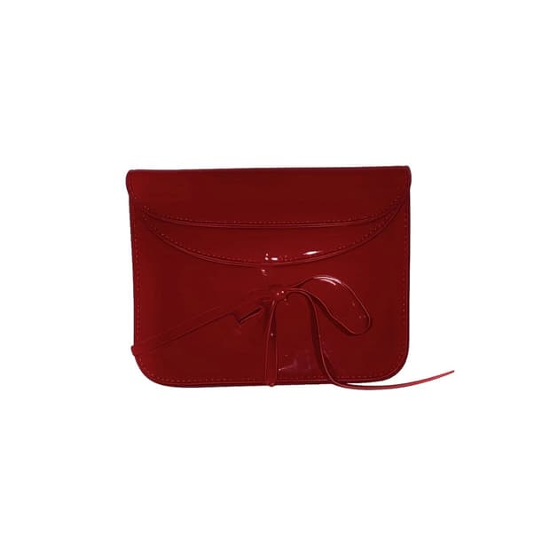 에나멜 리본 크로스백