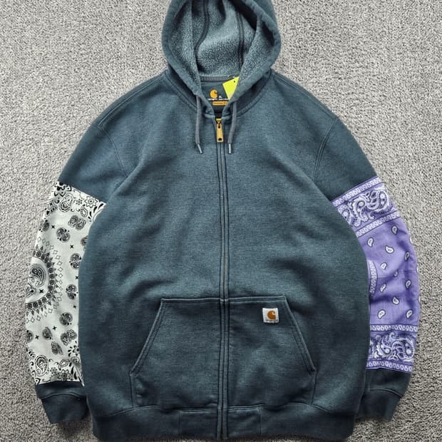 칼하트 페이즐리 반다나 커스텀 스웻 후드 집업 ( XL ) / 11488