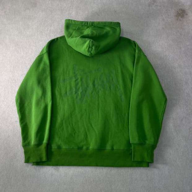 105 스투시 그린 빅로고 후드티 