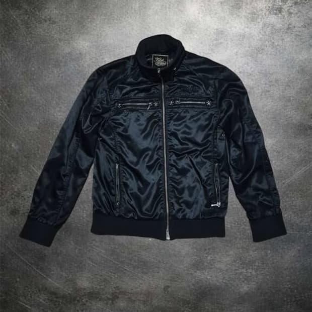 [Karl Kani] High neck glossy jacket