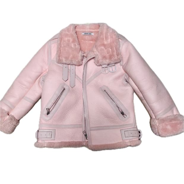 딸기우유 핑크 무스탕