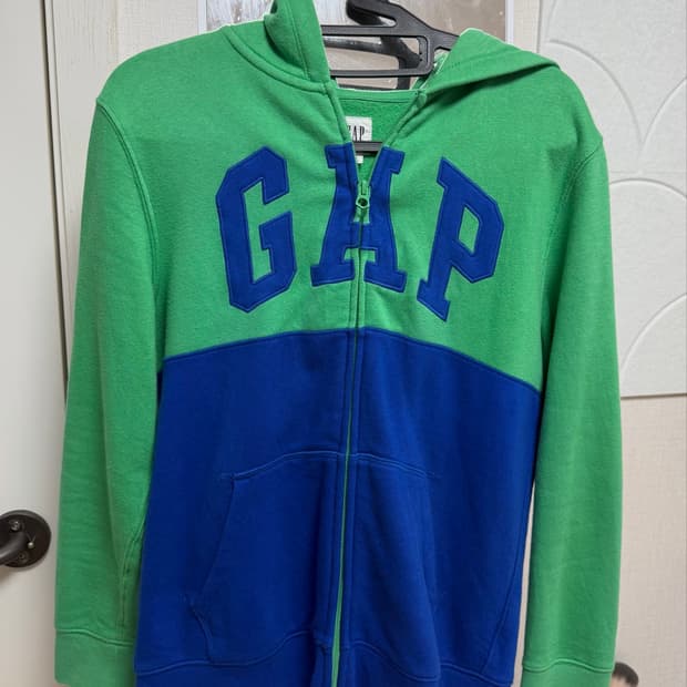 gap blue green hood zip-up vintage