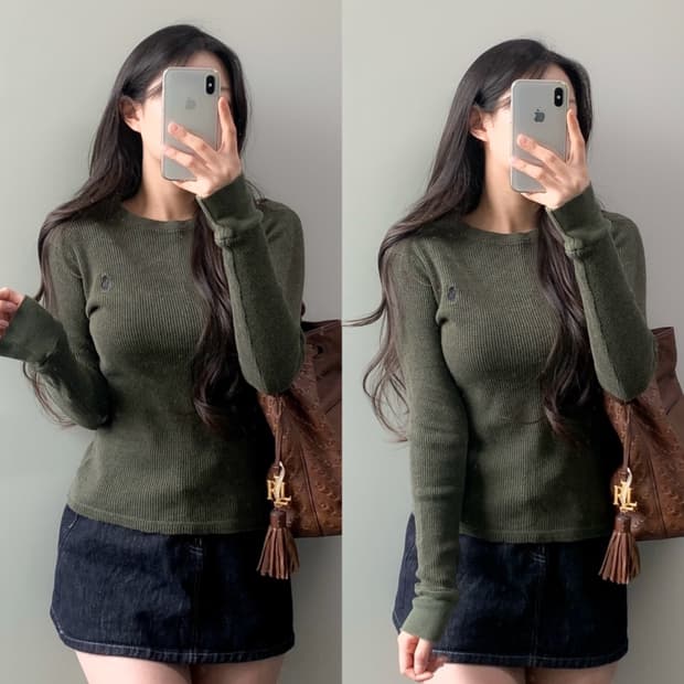 폴로 와플 롱슬리브