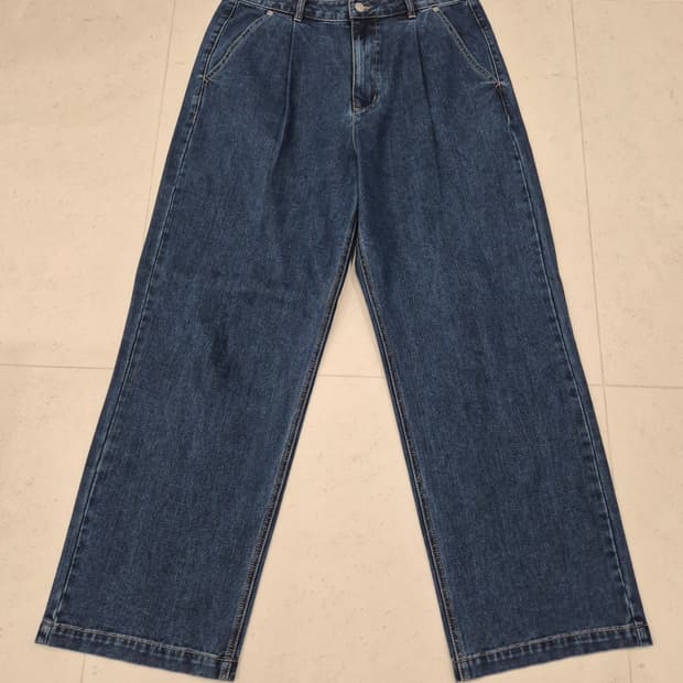 [스튜디오톰보이] 원턱 와이드 데님 팬츠 L