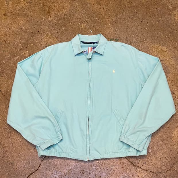90s Made in USA 빈티지 폴로랄프로렌 민트 헤링본 스윙자켓 스