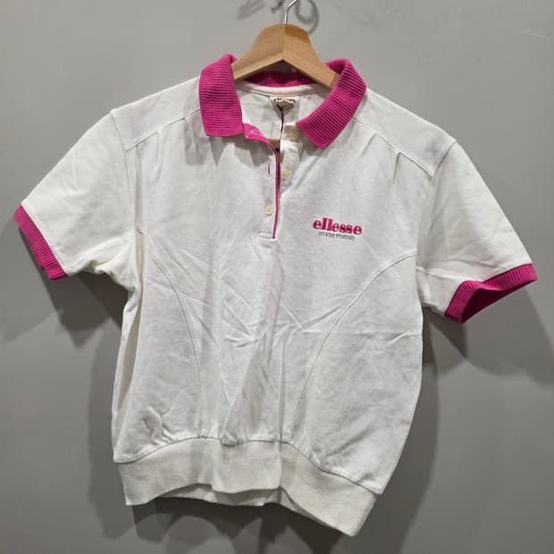 엘레쎄(ellesse) 빈티지 크롭 카라 셔츠