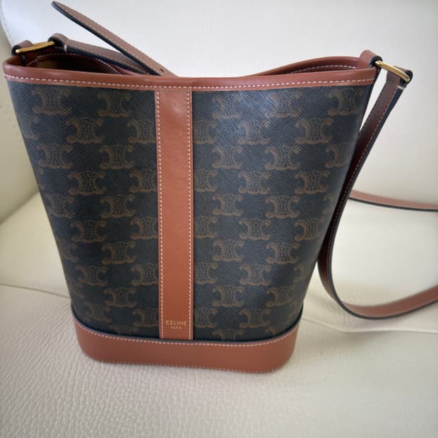 정품 셀린느 트리오페 캔버스 버킷백 스몰