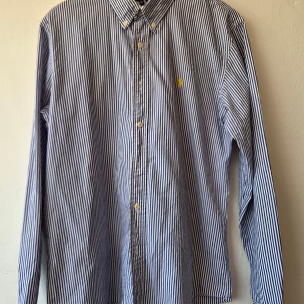 폴로랄프로렌 남성 스트라이프코튼긴팔셔츠
