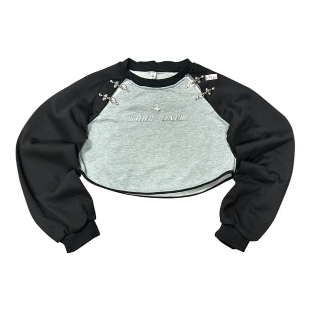 ✨ (바배) Y2K 나그랑 크롭 맨투맨