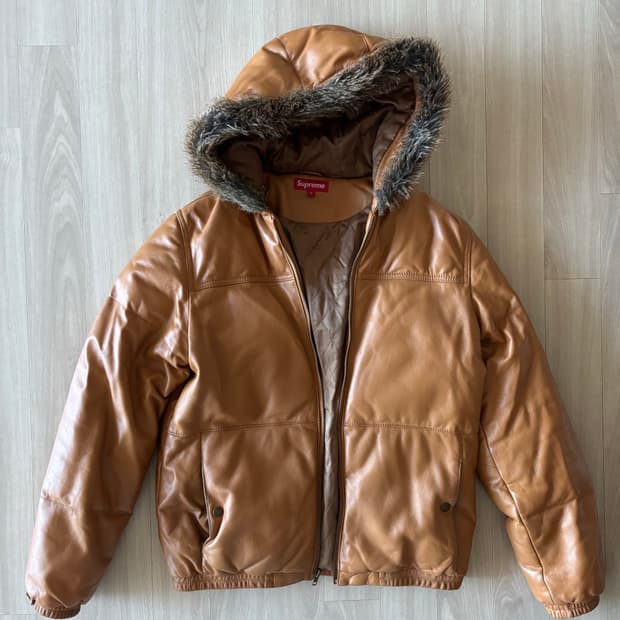 Supreme 레더 점퍼