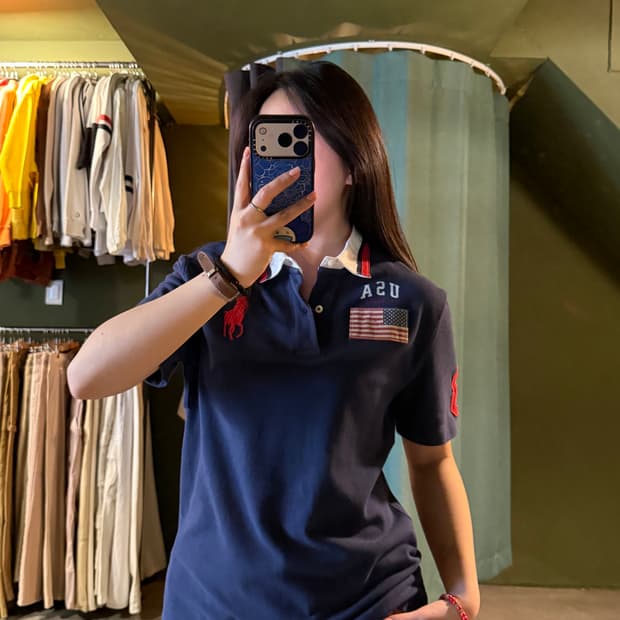 폴로 랄프로렌 usa성조기 빅포니 로고 카라티