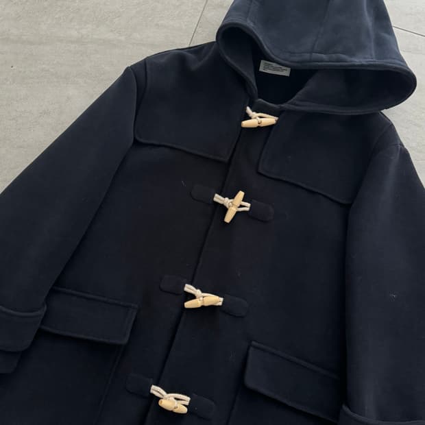 파르티멘토 오버사이즈 더플 롱 코트 네이비