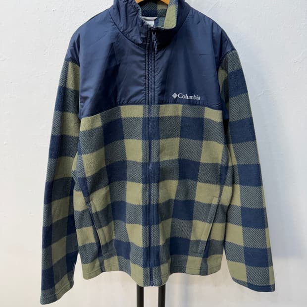 정품) 콜롬비아 체크 플리스 후리스자켓 XL