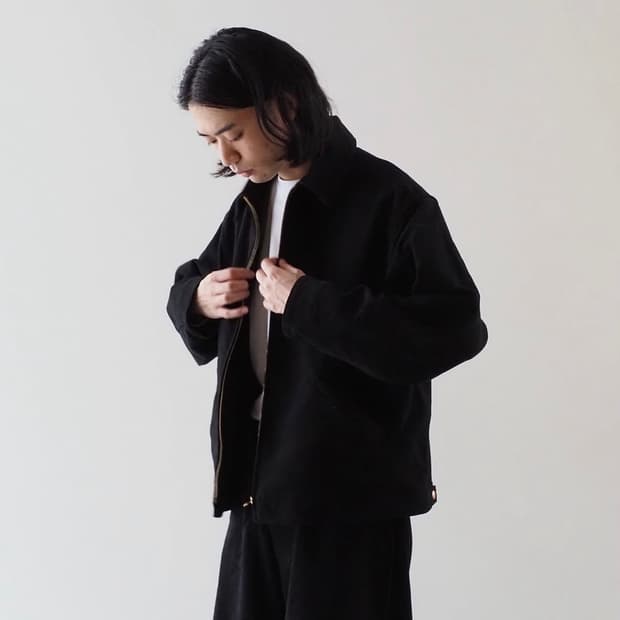 [3] 코모리 몰스킨 숏 자켓 블랙