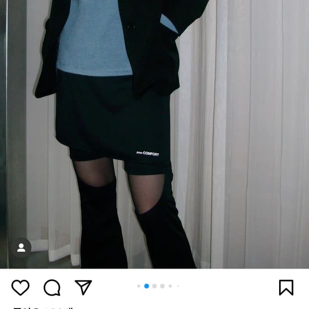 지초이컴포트 슬림스커트 팬츠 24-002 블랙