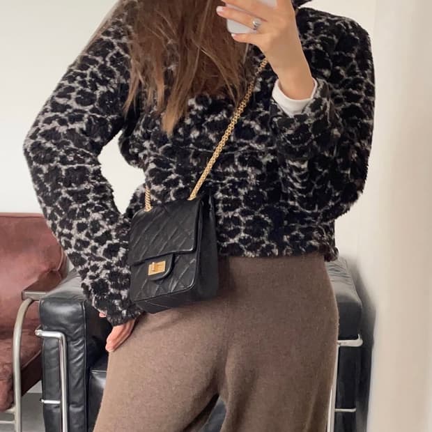 샤넬 빈티지미니 2.55 시즌백 세로 블랙