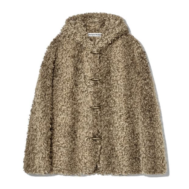 오픈 와이와이 후드 퍼자켓