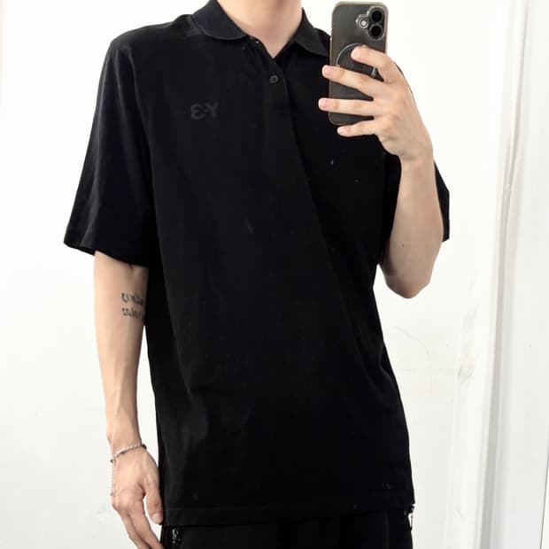 Y-3 요지 야마모토 폴로 반팔 티셔츠