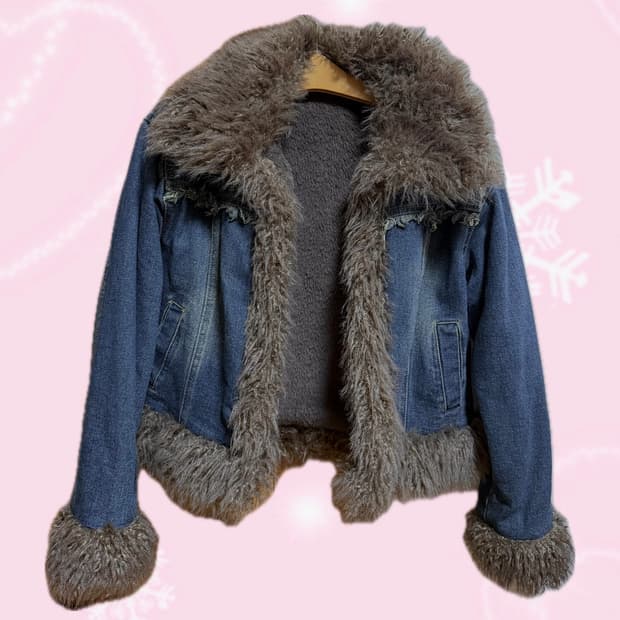 겨울 데님 퍼 자켓
