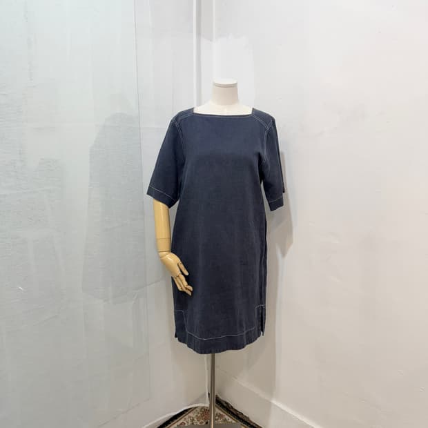린넨 반팔 미디원피스 롱원피스 반팔원피스 4619