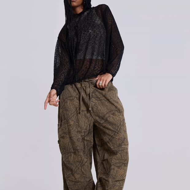 Forest Camo Parachute Pants [제니착용]