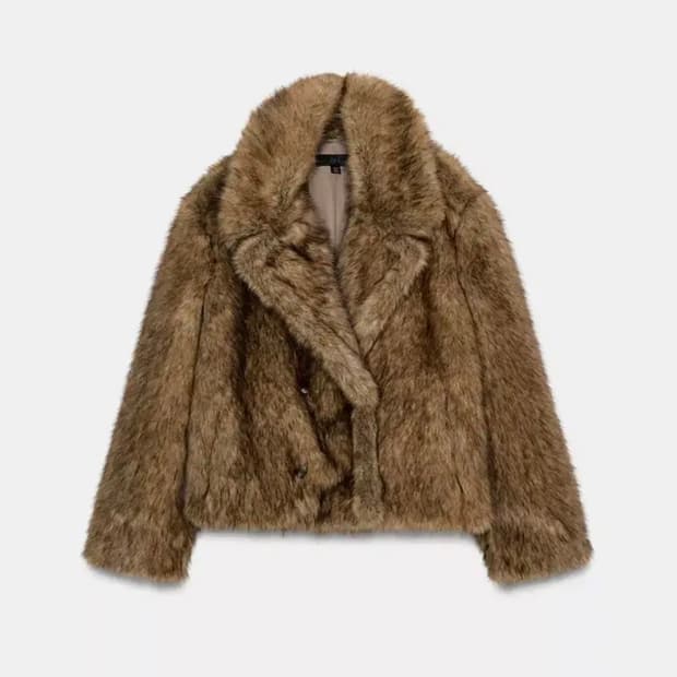 xs)자라 퍼자켓 숏 페이크 퍼 코트