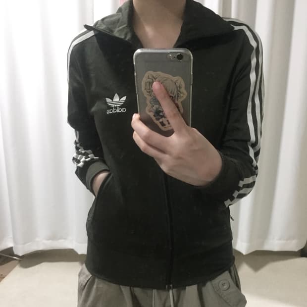 아디다스 카키 브라운 제니 파이어버드 트랙탑 저지