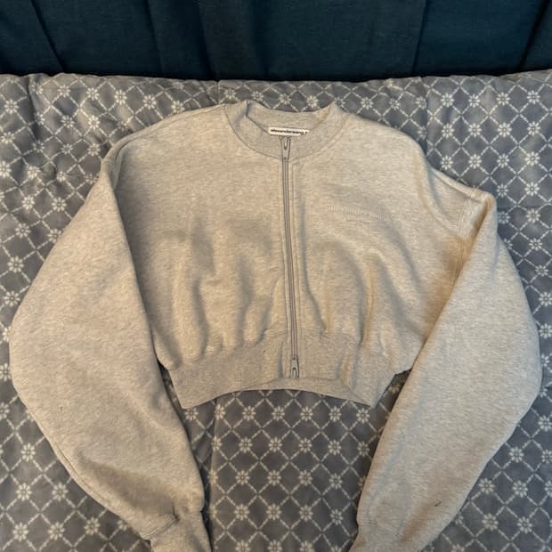 Alexander wang / 알렉산더 왕 크롭 자켓 코튼 그레이